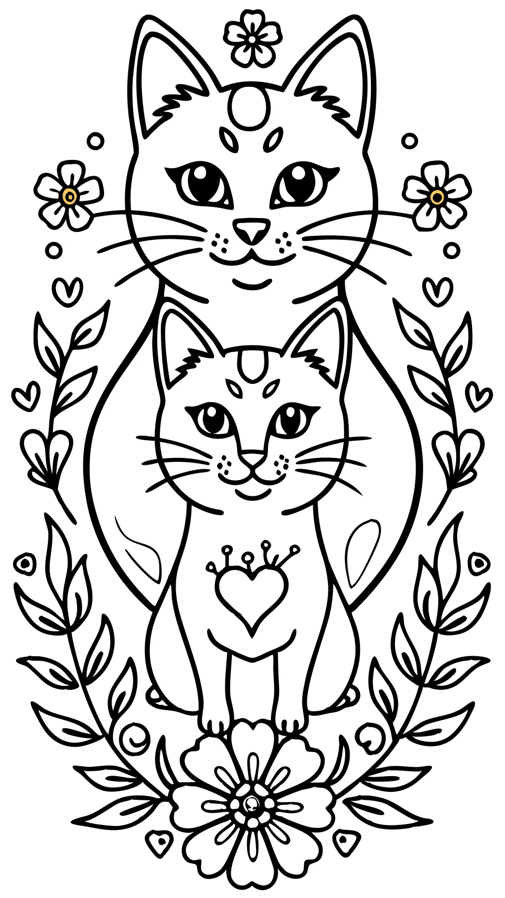 adult coloring pages cats